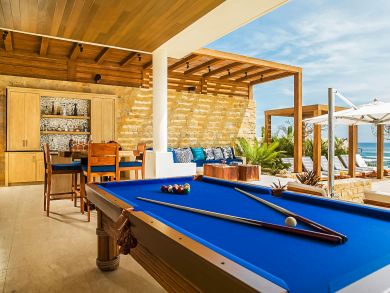 bar and pool table