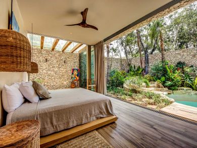 Bedroom Open to Pool