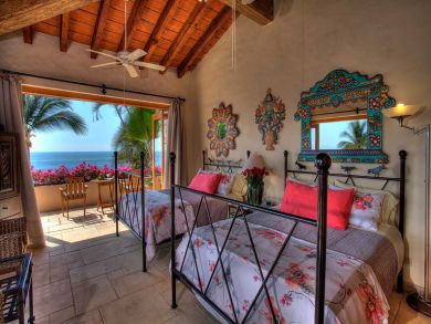 Wake in your Poster Bed to Views of the Ocean from this Vallarta Villa