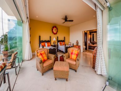 Wake in your Canopy Bed Looking Out Onto the Ocean.