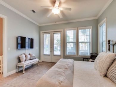This queen room has a T.V. This queen room has a T.V.
