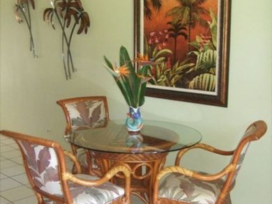 Dining area seats four Dining area seats four