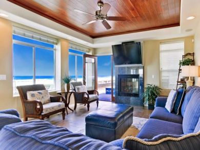 Living Room with Flat Screen TV and Fireplace