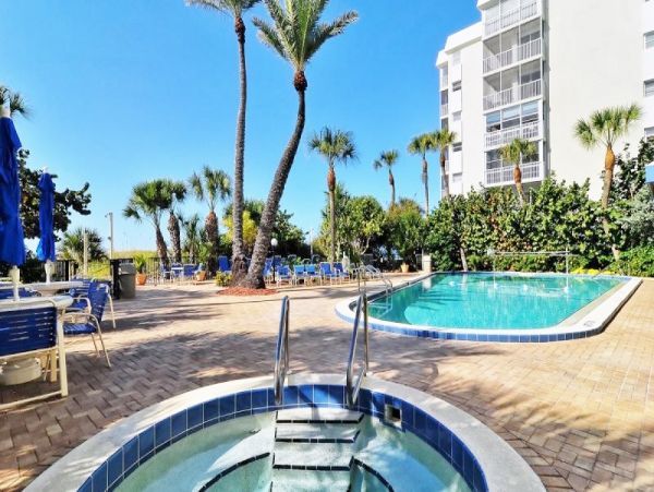 Communal Pool at this Three Bedroom Beach Condo Siesta Key