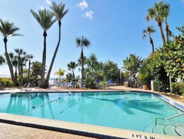 Communal Pool at this Three Bedroom Beach Condo Siesta Key