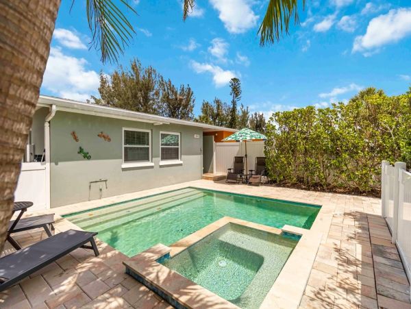 Holmes Beach Vacation Rental with Private Pool & Spa – 2 Bedroom Beach House