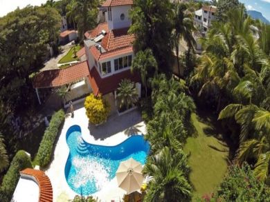 Aerial View of Home and Pool