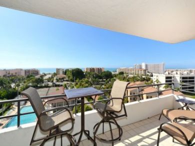 Balcony with Pool View