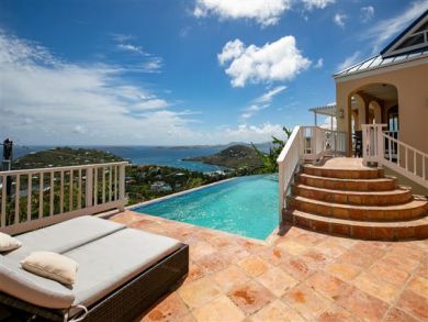 Full Ocean Views and at this Caribbean Pool Villa In St John