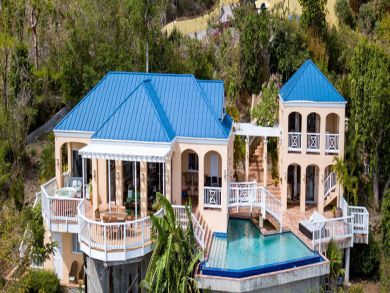 Full Ocean Views and at this Caribbean Pool Villa In St John