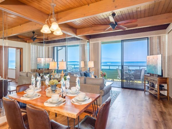 Lahaina Oceanfront Three Bedroom Condo