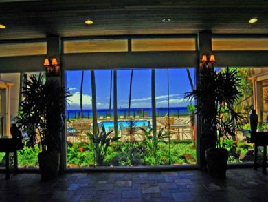 Pool view from lobby
