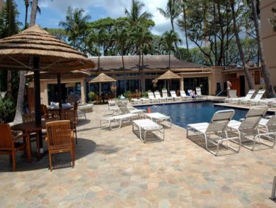 Tki huts by the pool