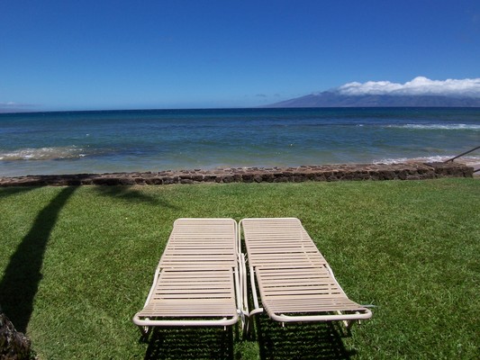Ocean front lounging chairs