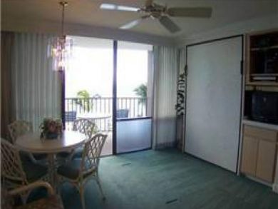 Dining area open to balcony