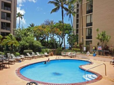 Poolside Lounging Area