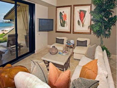 Living area with ocean view