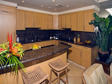 Fully equipped kitchen with breakfast bar