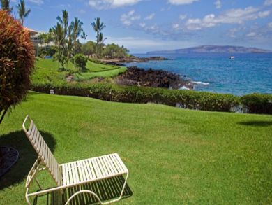 Lawn overlooking the ocean