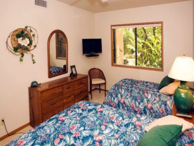 Guest bedroom with flat screen