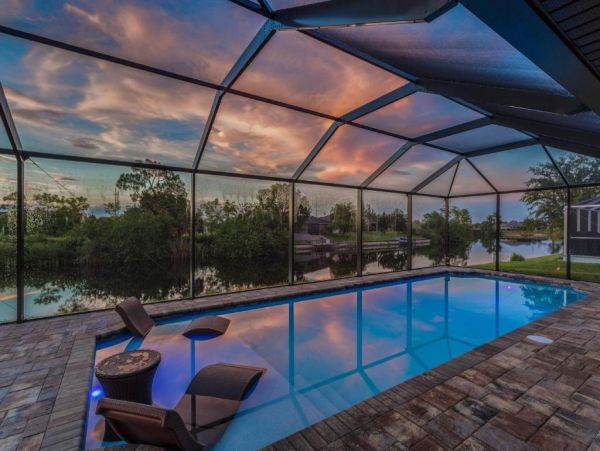 Cape Coral 4 Bedroom Home with Canal View & Dock
