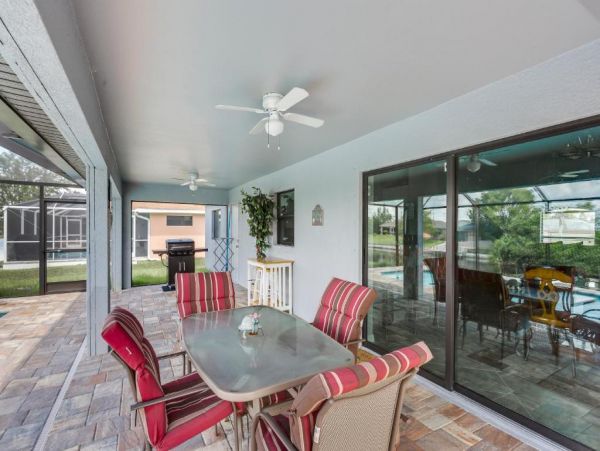 Cape Coral 4 Bedroom Home with Canal View & Dock