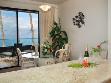 Dining area with ocean view