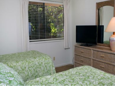 Guest bedroom with flat screen TV