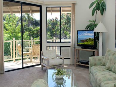 Living room with flat screen TV