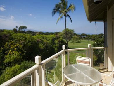 Balcony with table set