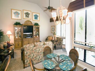 Living & dining areas open to balcony