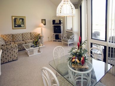 Living & dining areas open to balcony