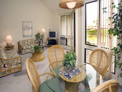 Living & dining areas open to balcony