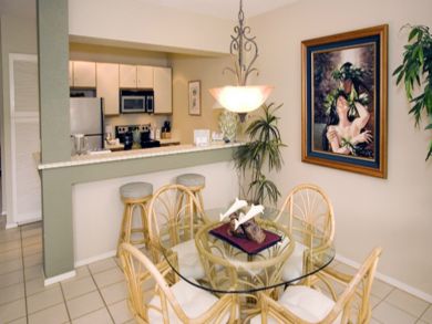 Dining table seats four