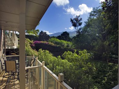 Tropical garden view porch