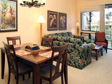 Dining area seats four
