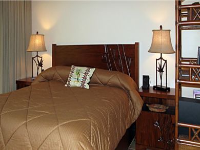 Sleeping area with king bed