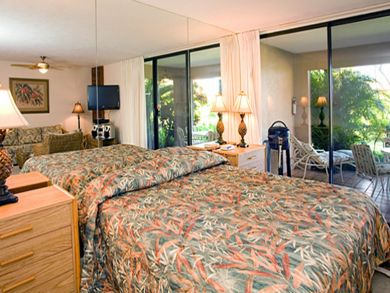 Living area with king bed