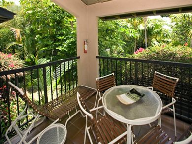 Garden view from balcony