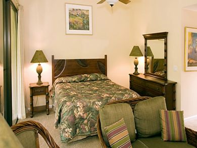 Sleeping area with king bed