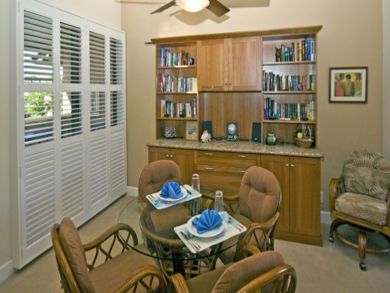 Dining room seats four