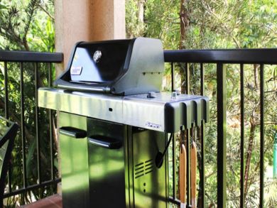 Balcony with BBQ grill