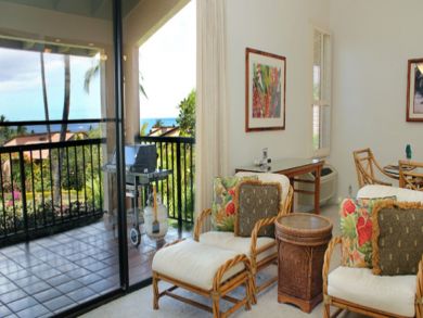Living room open to balcony