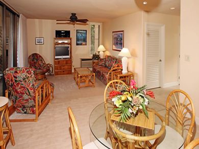 Dining table seats four