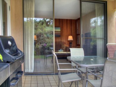 BBQ grill on private porch