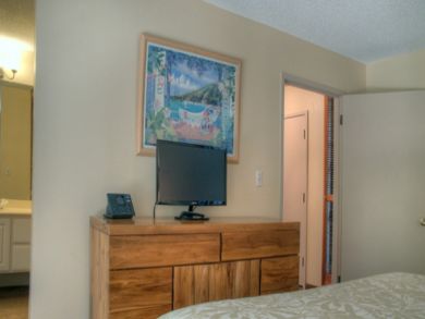 Bedroom with flat screen TV