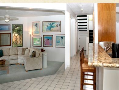 Open plan kitchen & living area