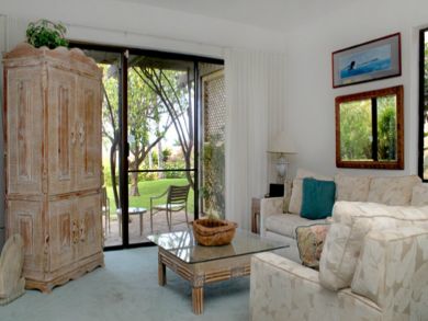 Living room open to porch