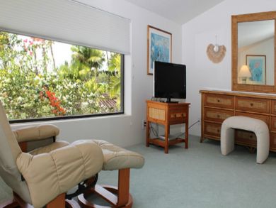 Flat screen TV in master bedroom