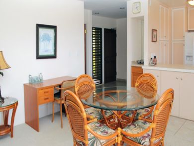 Dining room seats four